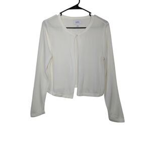 Women's Croft & Barrow Off White One-Button Cardigan Sweater Size S